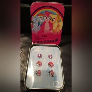 My Little Pony  Earring Set, Pierced Ears Brand New In Tin